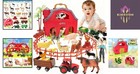 Montessori-inspired Red Barn Playset With 14 Animals - Imaginative Toddler Gift