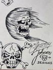 Original Vintage 1980 s Shop Used Tattoo Flash Production Sheet Johnny Designs