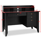 Computer Desk Pc Laptop Writing Table Workstation Student Study Furniture Black