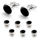 Usa 8pcs Mens Classical Shirt Tuxedo Cufflinks Wedding Buttons Cuff Links Studs