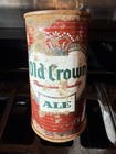 Old Crown Ale Flat Top Beer     can Bcca 105-14 Hole On Top By Seam