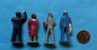 Lot Of 4 Vintage Lead Figures Barclay Policeman  Man  Mailman   Pink Dress Lady