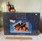 Fontanini 5    Nativity Three Figure Set Large Musical Stable W Box Italy 17x12x9