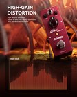 Donner Morpher Distortion Effects Pedal 3 Modes Natural Tight Classic 80s Metal