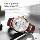 Lige Men Watch Quartz Luminous Calendar 3atm Waterproof Daily Casual Wristwatch