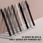 Aokitec 8 Colors Dip Powder Nail Set  Gray A1-classic White Black 