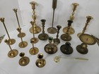 Brass Candlestick Candle Holders Chamber Wedding Vintage Lot 19 Piece Collection