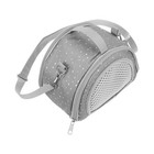 Breathable Hamster Travel Carrier Light Grey Small Pet Pouch With Zipper Closure