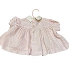 Vtg Toddle Tyke White Pink Embroidered Tulips Lace Dress Sz 3-6 Months 11-16lb