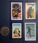 Usps Promo Magnetic Stamp Collection Of 4 - Music   Dance