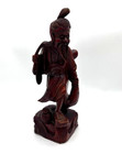 Vtg Wood Carved Chinese Fisherman 14 5   Heavy