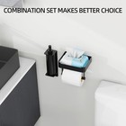 Toilet Paper Holder With Shelf Soap Dispenser Flushable Wipes Dispenser Fits For