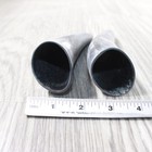 2 Small Raw Unfinished Cow Horns  8659    Natural Colored