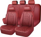Fundas Para Asientos De Automovil Color Rojo Borgo  a Puro Juego Combinado Nuevo 