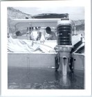 C1970s Mercury 70 Hp Outboard Motor Boat Snapshot Photo Men Leisure Lake Vtg