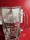 A w Embossed Heavy Glass Mug - 6 Inch Tall