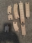 Lot Of 112 Wooden Pieces Thomas Train Track Curved Straight Wavy Switch Vintage 
