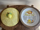 Lemon Pie Vintage Recipe Pie Plate With Lid Made In Japan Ceramic 