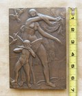 Art Deco French Bronze Medal  Plaque  music   By P  Matossy  4 75  X 6 75 