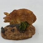 Fox Figurine On Base W  Mouse Wildlife Scene   1994 J c  Barcode Label 847585