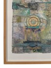 Original Mixed Media Abstract Collage On Handmade Paper     Framed Contemporary