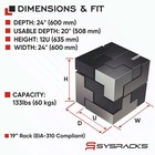 Sysracks 12u Wall Mount Server Rack Cabinet 24  Deep 19  Network Enclosure