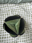 Antique Early Amish Sewing Ball Pin Cushion Green And  Black Puzzle Ball