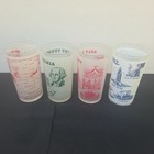 Vintage 1950s Hazel-atlas Souvenir State  Glasses Mcm Lot Of 4 Strong Graphics 