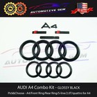 Audi A4 Emblem Gloss Black Grille Trunk Ring Quattro 2 0t S Line Kit 2008-2019