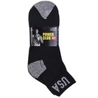 Mens Black Ankle Sport Socks  Quarter Usa Cotton Crew Sock  Size 9-11 10-13 Lot