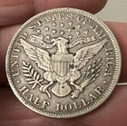 1901 Barber Half Dollar - Natural Toning - Very Attractive   - Vf  xf