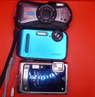 Lot Of 3 Camera Digital Olympus U Tough-8000 Pentax Wg-10 Sony Dsc-tf1 Tested