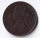 Nova Scotia 1864 1c One Large Cent Copper Coin Queen Victoria Vf  Very Fine 