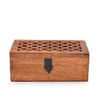 Nirman Mango Wood Decorative Wooden Box With Hinged Lid Wooden Storage Box