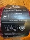 K   C Luxe Superwash 100  Merino Wool Yarn Pomegranate 3 5oz Discontinued