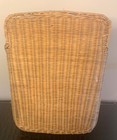Vintage Wall Pocket Basket Woven Wicker Basket Metal Framed Rustic Farmhouse Tan