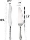 2 Pcs Wedding Cake Knife And Server Set  Silver Cake Cutting Set  Vintage Eng   