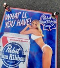 Pabst Blue Ribbon Beer Vtg 2000 Bar Advertising Store Display Poster Nos 2  X 3 