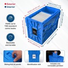 1 Case  5  Bcw Blue Short Comic Book Box Bin - Acid Free Heavy Duty Plastic