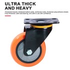  2 4 Pack  Heavy Duty Swivel Plate Caster Polyurethane Wheels 3  4  5  Wheels