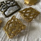 Lot Of 4 Vintage Metal Brass Belt Buckle Clip Clasp Sew Craft Cosplay