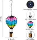 Hot Air Balloon Outdoor Solar Lantern With Flickering Flame  Hanging Warm 