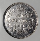 1858 Canada 20 Cents Silver Coin Nice Scarce Key Anacs Au50