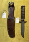Vintage Imperial Usa Military Style Fighting Knife   Leather Sheath K-42
