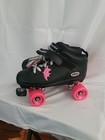 Riedell Roller Skates With Pink Zen Wheels Rainbow Strings Bat Wings Size 10