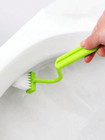 1 Pc Mini V-shaped Green Toilet Brush - Modern Abs Design For Effective Cleaning