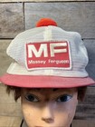 Vintage Massey Ferguson Mf Tractors Mesh Short Bill Red Pom Hat Embroidered Logo