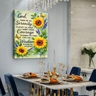 Serenity Prayer Sunflower Lavender Butterfly Wall Art Canvas Poster Print Home 