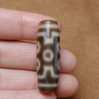 Vintage Tibetan Dzi Beads Old Agate 7 Eye Totem Amulet Pendant Exquisite  9164