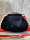 Bailey 10x Beaver Black Suede 7 1 8 Western Cowboy Mens Hat Original Box Riding
